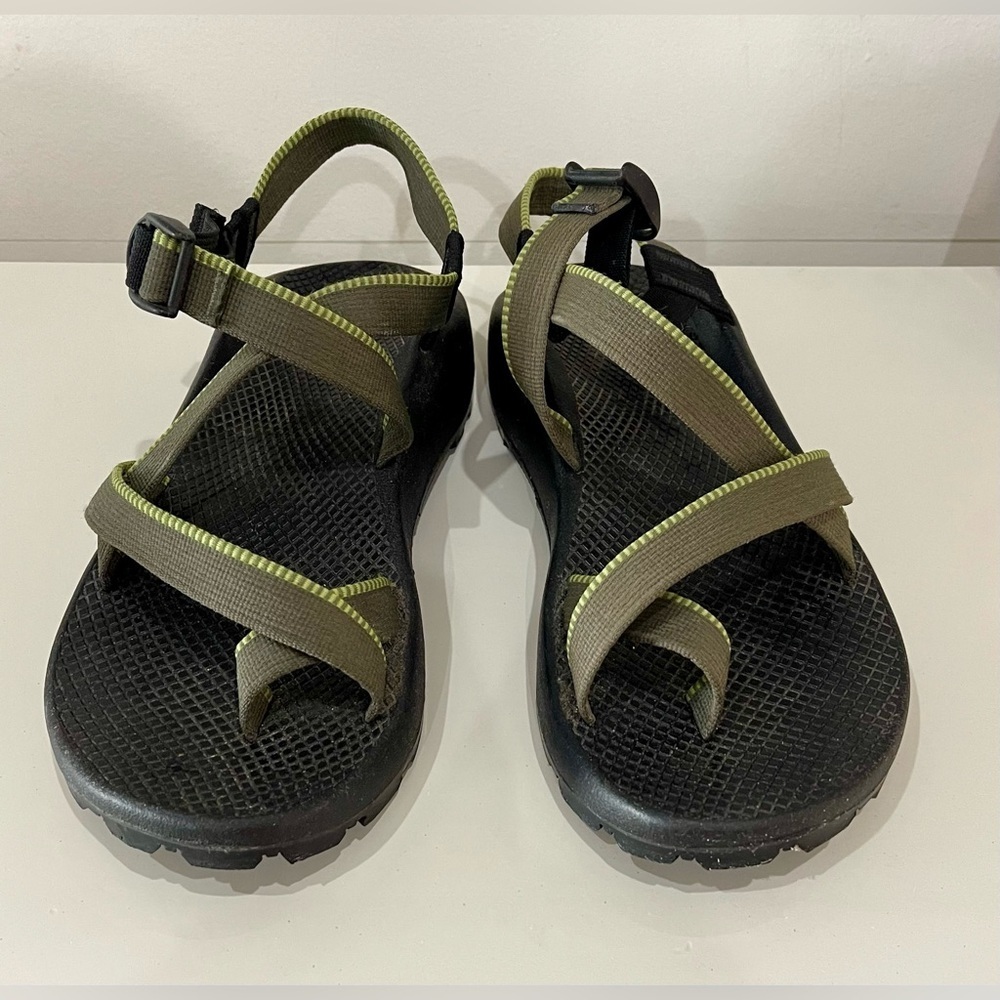 Vibram Olive and Black Sandals